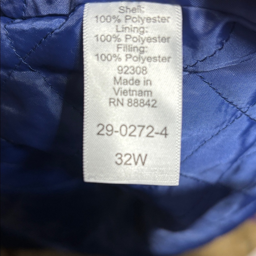 Woman Within Blue Double-Breasted Coat - Picture 3 of 3
